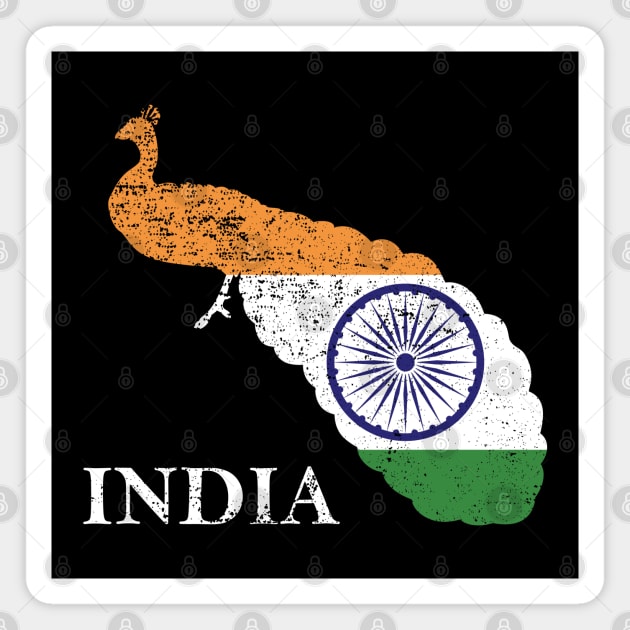 India Peacock Flag Magnet by mstory